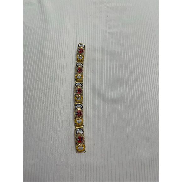 Antique Vintage Micro Mosaic Millefiori Bracelet Art Deco Victorian Panel - Picture 7 of 11